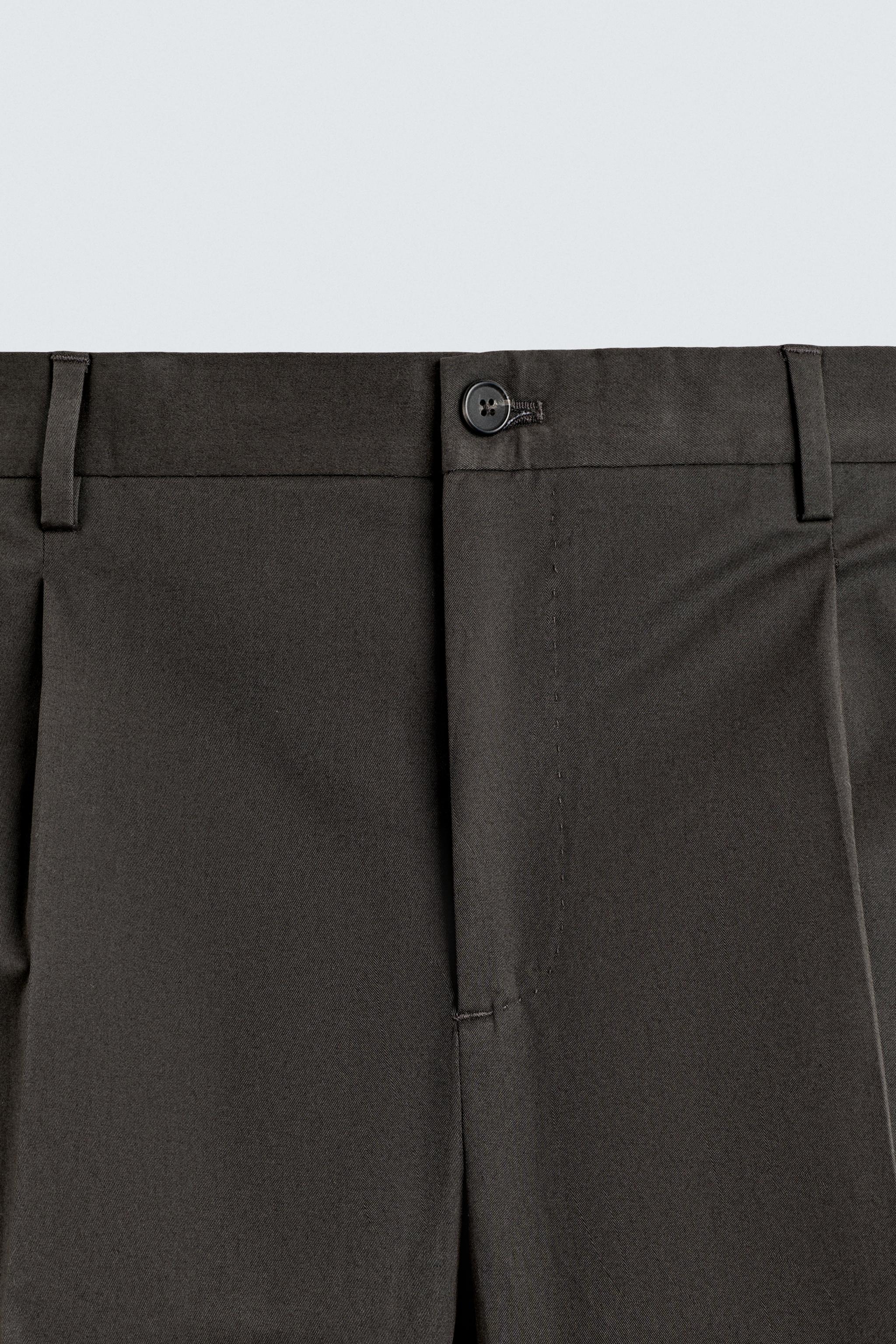 REGULAR FIT COTTON BLEND SUIT PANTS